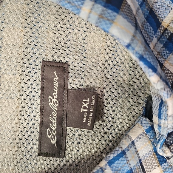 Eddie Bauer East Moisture Wicking Men's Long Sleeve Button Up Shirt Size TXL - Picture 2 of 6